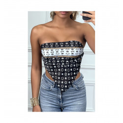 Foulard satinée noir/marron...